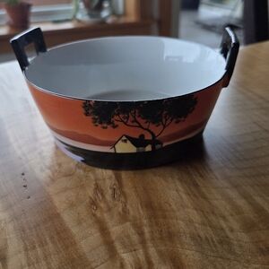 Vintage 1920's -1940 Noritake "Tree in The House" Handpainted Porcelain Bowl